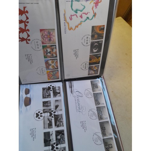 139 - Box of Stamp First Day Covers in 8 binders 1970s to 2000s only a sample photographed approx 15 kg