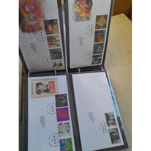 139 - Box of Stamp First Day Covers in 8 binders 1970s to 2000s only a sample photographed approx 15 kg