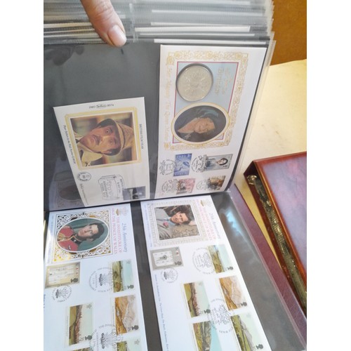 139 - Box of Stamp First Day Covers in 8 binders 1970s to 2000s only a sample photographed approx 15 kg