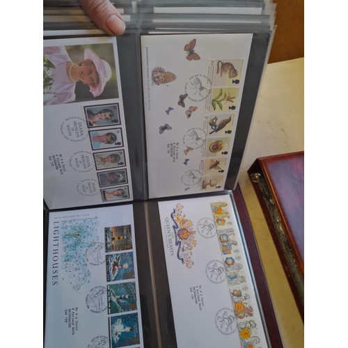 139 - Box of Stamp First Day Covers in 8 binders 1970s to 2000s only a sample photographed approx 15 kg