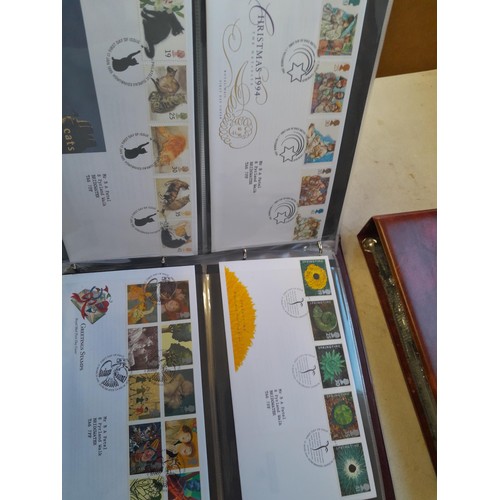 139 - Box of Stamp First Day Covers in 8 binders 1970s to 2000s only a sample photographed approx 15 kg