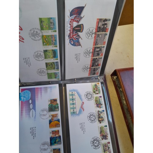 139 - Box of Stamp First Day Covers in 8 binders 1970s to 2000s only a sample photographed approx 15 kg