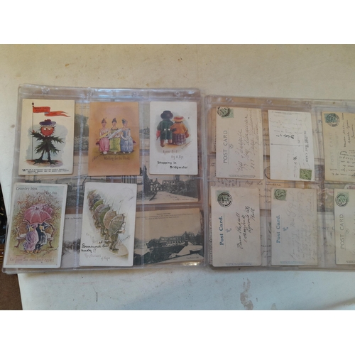 152 - Postcards : French World War I destruction cards and early 20th century comedy cards