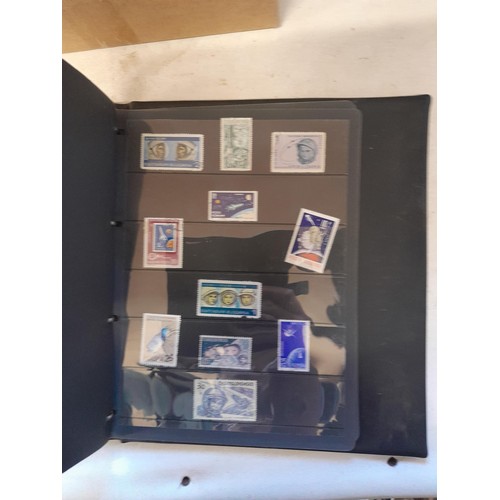 153 - Box of nine stamp albums, pages, loose mint, unmounted and used , an all world collection approx 10 ... 