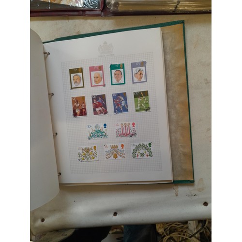 157 - Stamps of GB mainly used in five albums and three stock books with a folder of PHQ cards approx 11 k... 