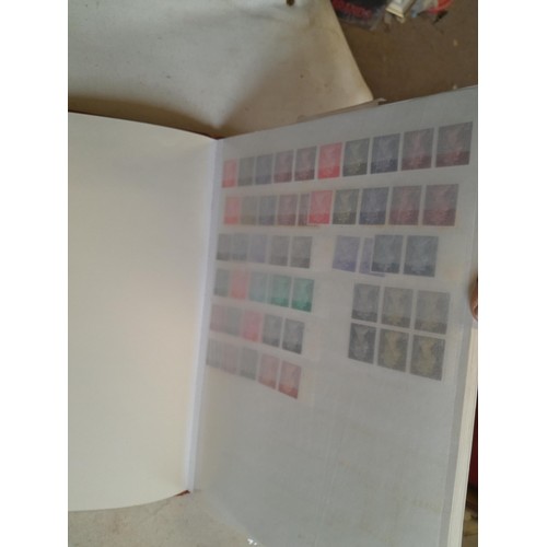 157 - Stamps of GB mainly used in five albums and three stock books with a folder of PHQ cards approx 11 k... 