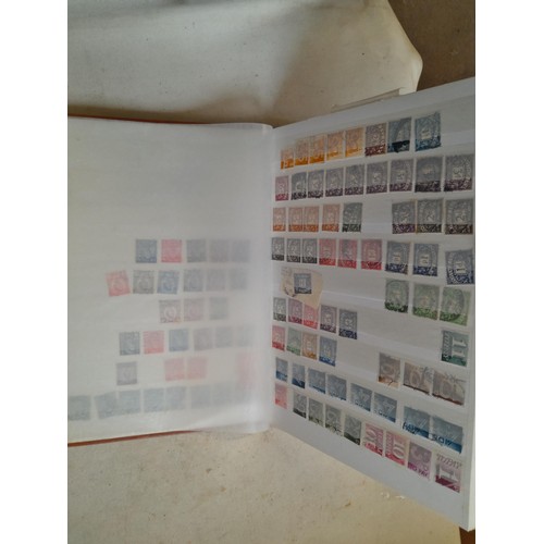 157 - Stamps of GB mainly used in five albums and three stock books with a folder of PHQ cards approx 11 k... 