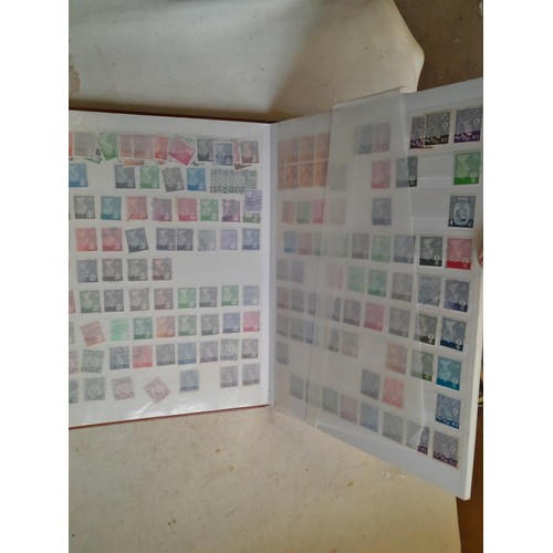 157 - Stamps of GB mainly used in five albums and three stock books with a folder of PHQ cards approx 11 k... 