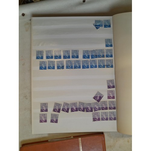 157 - Stamps of GB mainly used in five albums and three stock books with a folder of PHQ cards approx 11 k... 