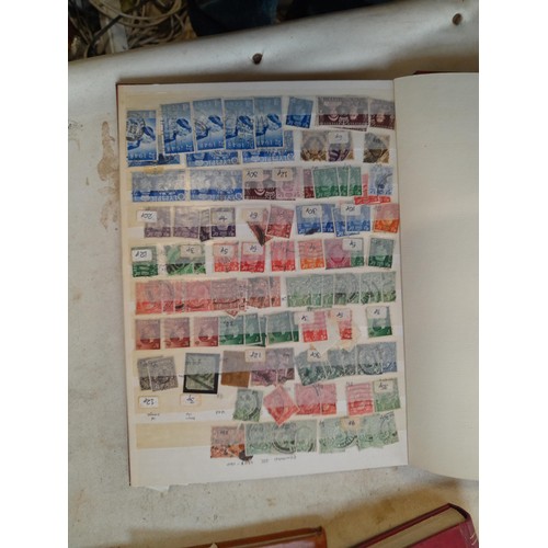 157 - Stamps of GB mainly used in five albums and three stock books with a folder of PHQ cards approx 11 k... 