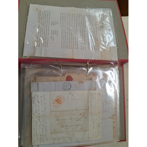 163 - Stamps and postal history : collection of 41 pre stamp covers in a binder