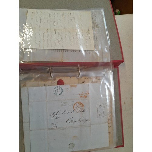 163 - Stamps and postal history : collection of 41 pre stamp covers in a binder