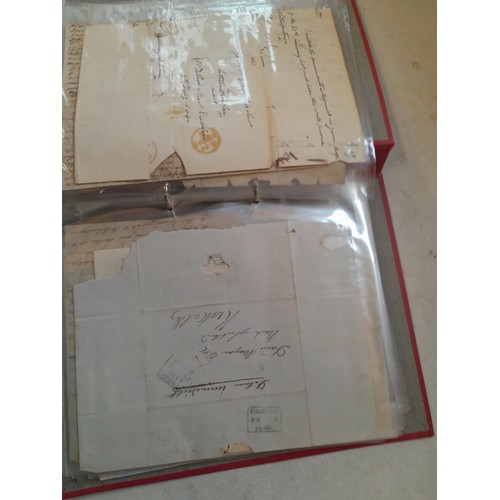 163 - Stamps and postal history : collection of 41 pre stamp covers in a binder