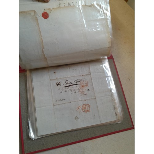 163 - Stamps and postal history : collection of 41 pre stamp covers in a binder