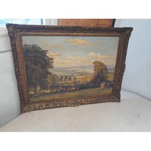 92 - 20th century English Country Landscape by Robin Guthrie (  1902 – 1971) oil on canvas in gilt frame ... 