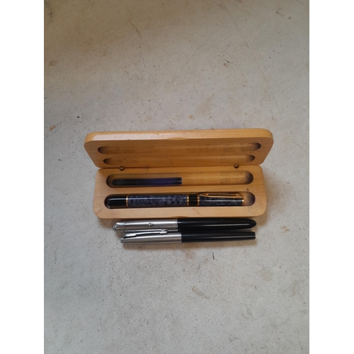 129 - Vintage pens including Parker for spares