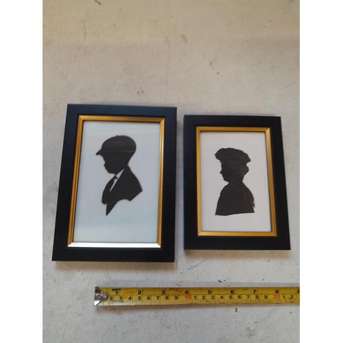 227 - 2 x antique style silhouettes