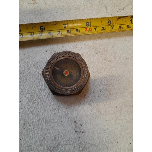 228 - Antique style compass in hardwood box