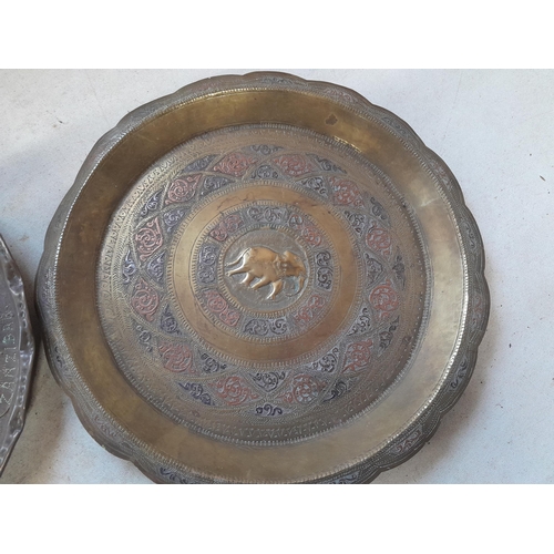 272 - 2 x vintage Indian brass dishes