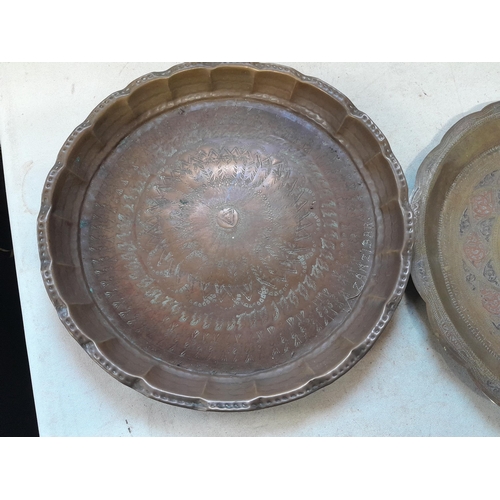 272 - 2 x vintage Indian brass dishes