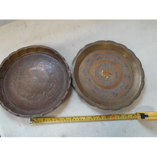 272 - 2 x vintage Indian brass dishes