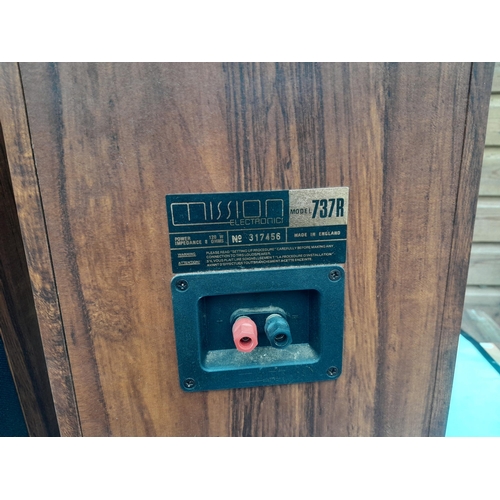 205 - Pair of  vintage Mission 737 R Speakers in box of issue (untested)
