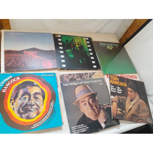 212 - Various LP vinyl record albums : Rod Stewart, John Lennon, Yes, The Nice, Wings, Elvis Costello