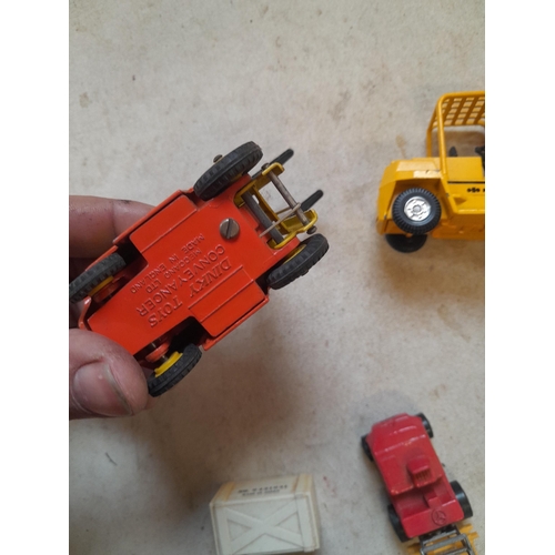 363 - Die cast toy cars : Forklifts ,  Dinky, Matchbox & Tomica play worn