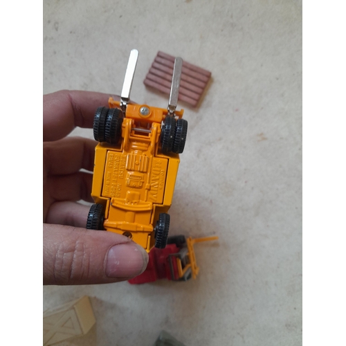363 - Die cast toy cars : Forklifts ,  Dinky, Matchbox & Tomica play worn