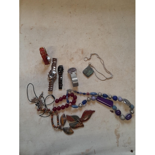 374 - Costume jewellery and watches