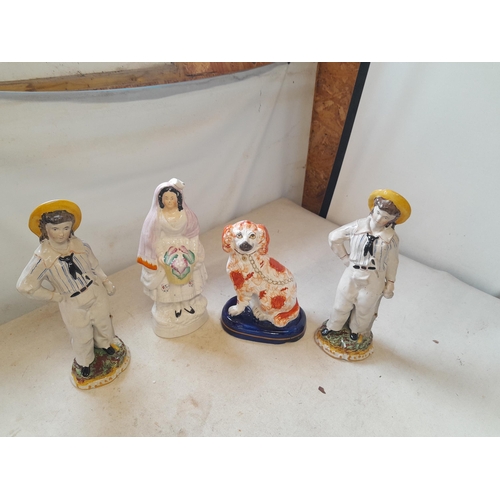 383 - Various Staffordshire pottery figures