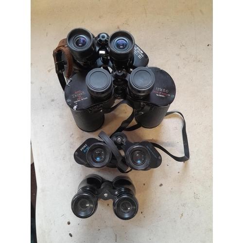 185 - 4 x pairs of binoculars : Scheffel zoom, Swift Tecnar 12 x 50, Prinz 8 x 40