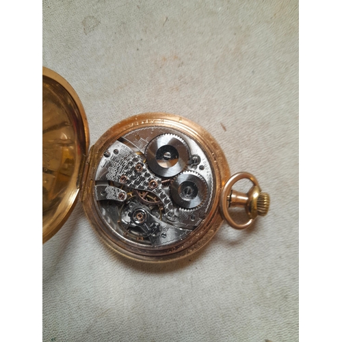 430 - Early 20th century gold plated pocket watch for spares repair by Waltham