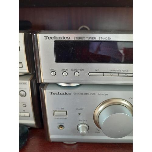 445 - Technics mini hi fi system with speakers SB 50 HDA
