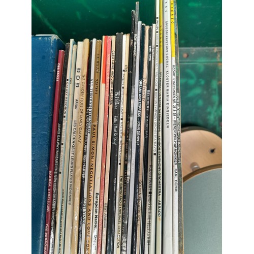 469 - 3 x Boxes of mixed theme records, Classical some stereo press noticed, some singer song writer notic... 