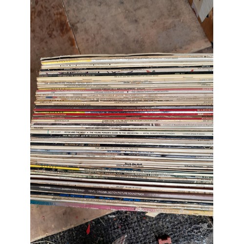 469 - 3 x Boxes of mixed theme records, Classical some stereo press noticed, some singer song writer notic... 