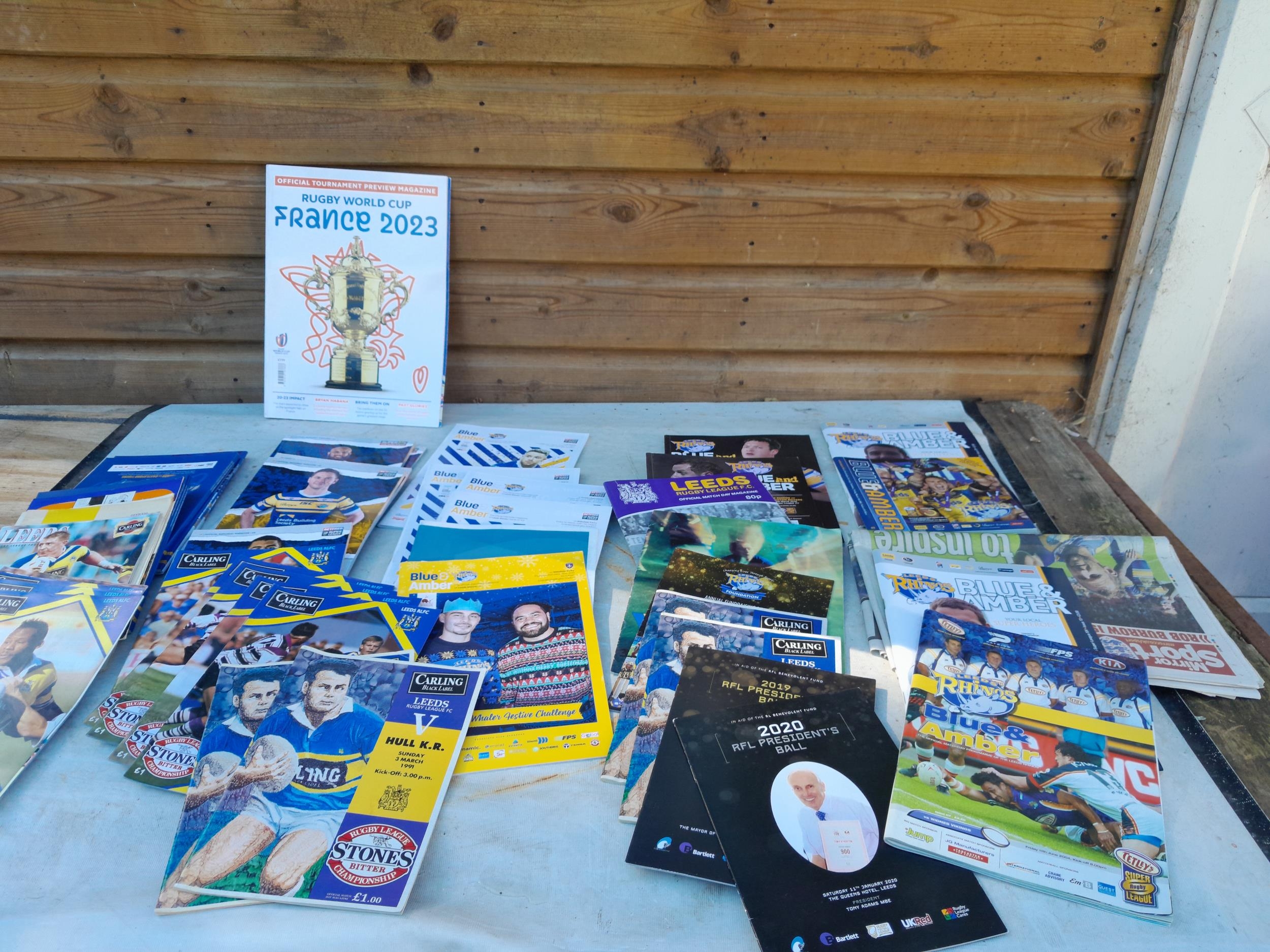 Box of mainly post 2000 Rugby programmes and related items