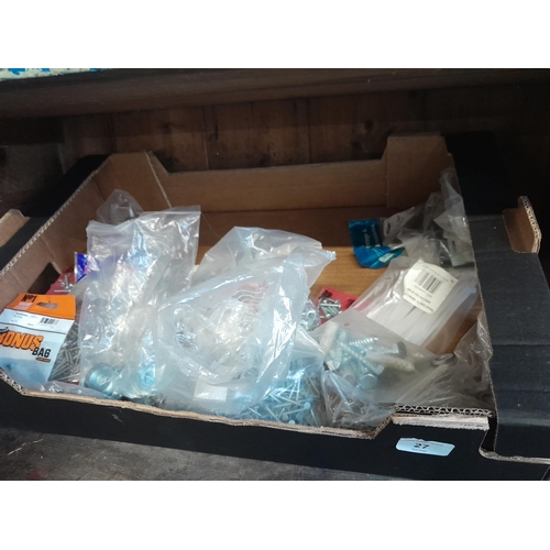 27 - Box of screws, fittings and related items