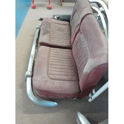 35 - Chrome bumper and bonnet and seats & incomplete exhaust probably from a Jaguar
