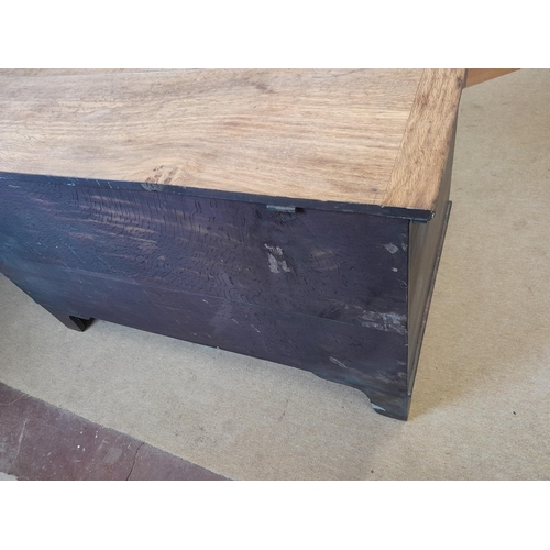 60 - Vintage blanket box / coffer 122 cms x 75 cms x 62 cms