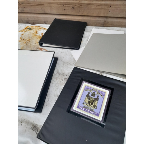 41 - Box of Stamps on paper, and a box of philatelic reference material, mainly on Africa including South... 