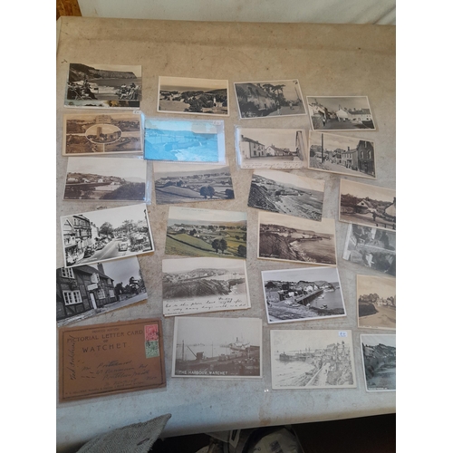 Postcards : shoebox full of mainly Watchet and Quantocks related ...
