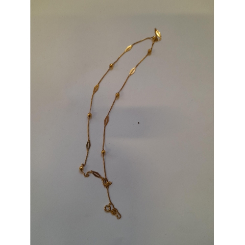 212 - 9 ct gold necklace 2.8 g