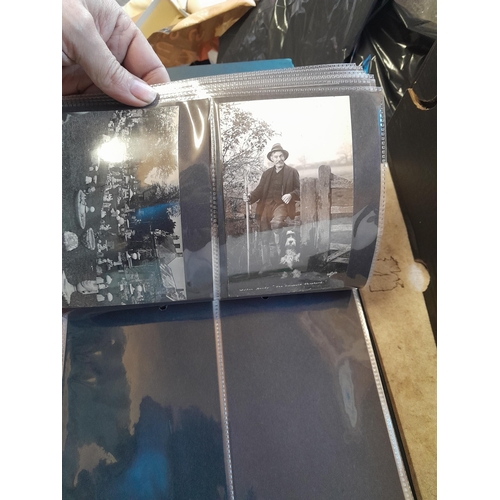 241 - Postcards : empty albums, card sleeves, postcards of Lynmouth, Alcaster and environs, political figu... 