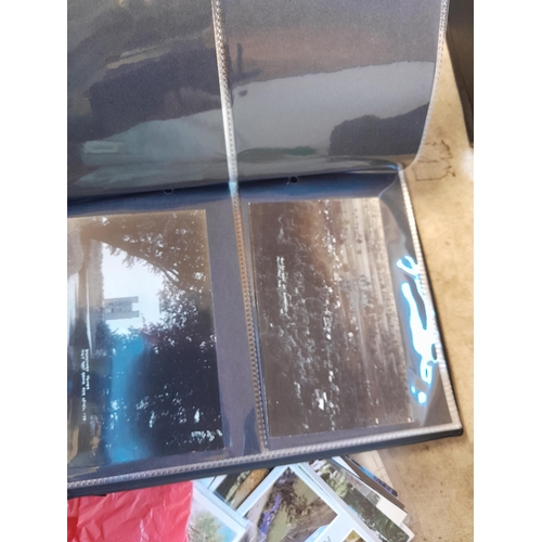 241 - Postcards : empty albums, card sleeves, postcards of Lynmouth, Alcaster and environs, political figu... 