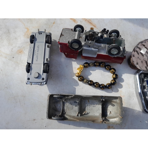 10 - Die cast toy cars mainly for restoration & altitude tester with cracked screen