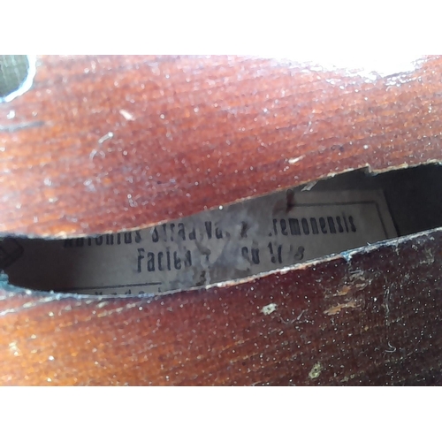 62 - Early 20th century Czechoslovakian students violin in wooden case