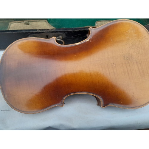 62 - Early 20th century Czechoslovakian students violin in wooden case
