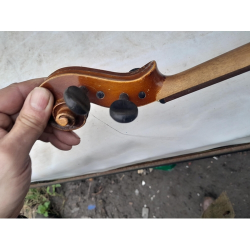 62 - Early 20th century Czechoslovakian students violin in wooden case