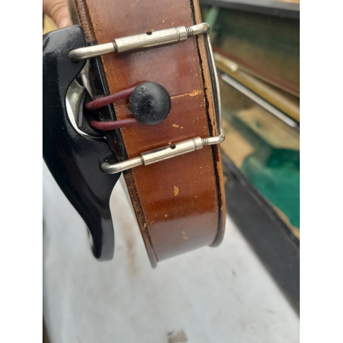 62 - Early 20th century Czechoslovakian students violin in wooden case